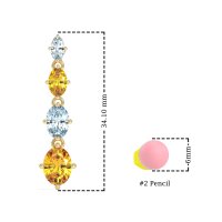 Graduating Oval Dangle Earrings