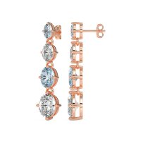 Graduating Oval Dangle Earrings