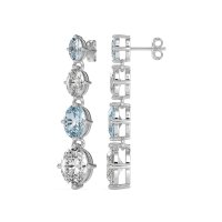 Graduating Oval Dangle Earrings