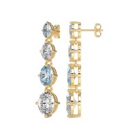 Graduating Oval Dangle Earrings