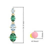 Graduating Oval Dangle Earrings