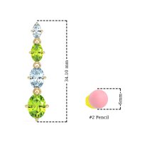 Graduating Oval Dangle Earrings