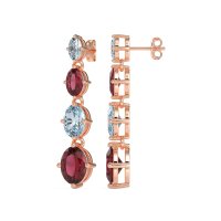 Graduating Oval Dangle Earrings