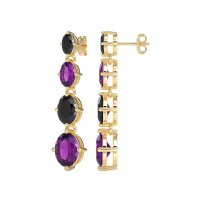 Graduating Oval Dangle Earrings