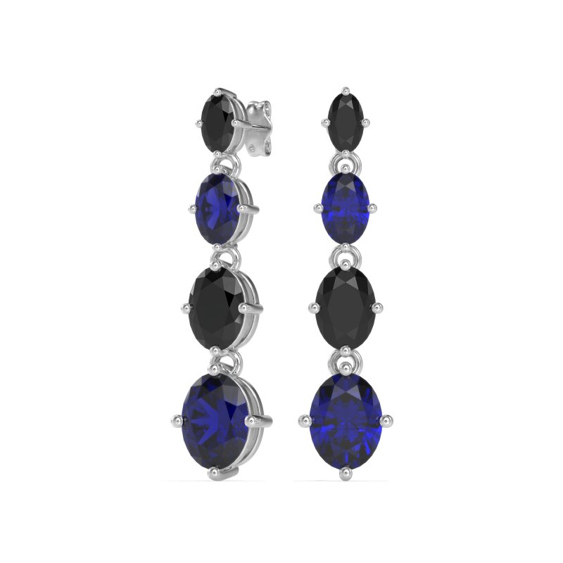 Graduating Oval Dangle Earrings