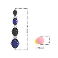 Graduating Oval Dangle Earrings