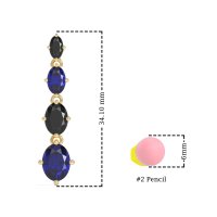 Graduating Oval Dangle Earrings