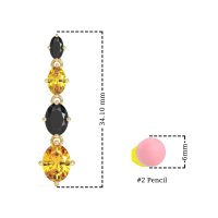 Graduating Oval Dangle Earrings