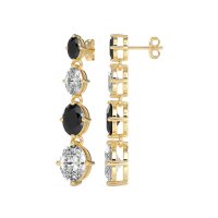 Graduating Oval Dangle Earrings