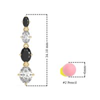 Graduating Oval Dangle Earrings