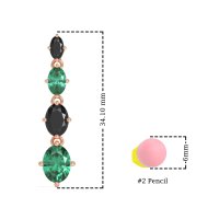 Graduating Oval Dangle Earrings