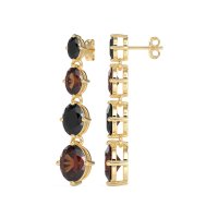 Graduating Oval Dangle Earrings