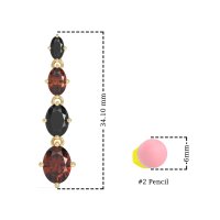 Graduating Oval Dangle Earrings