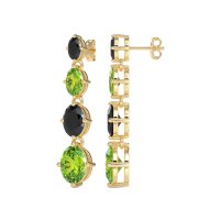 Graduating Oval Dangle Earrings