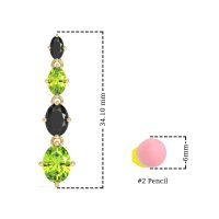 Graduating Oval Dangle Earrings