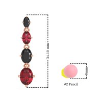 Graduating Oval Dangle Earrings