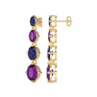 Graduating Oval Dangle Earrings