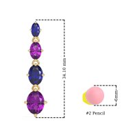 Graduating Oval Dangle Earrings