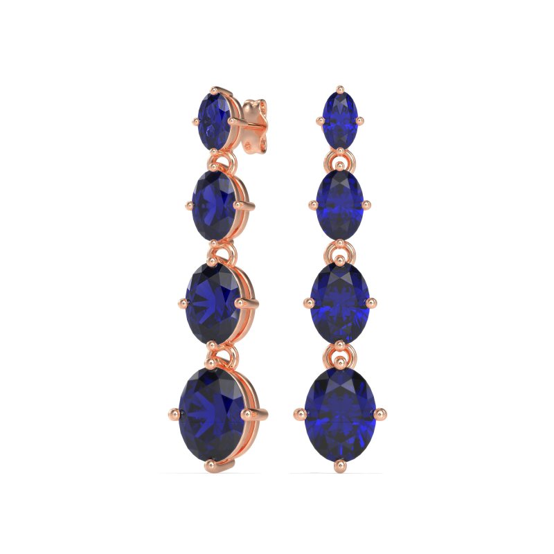 Graduating Oval Dangle Earrings