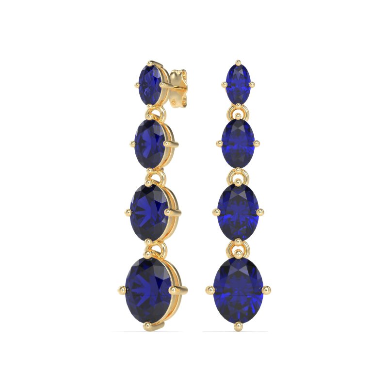 Graduating Oval Dangle Earrings