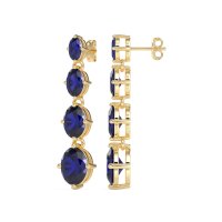 Graduating Oval Dangle Earrings