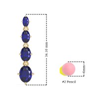 Graduating Oval Dangle Earrings