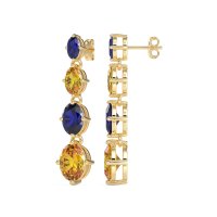 Graduating Oval Dangle Earrings