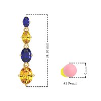 Graduating Oval Dangle Earrings