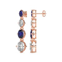 Graduating Oval Dangle Earrings