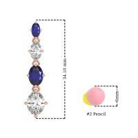Graduating Oval Dangle Earrings