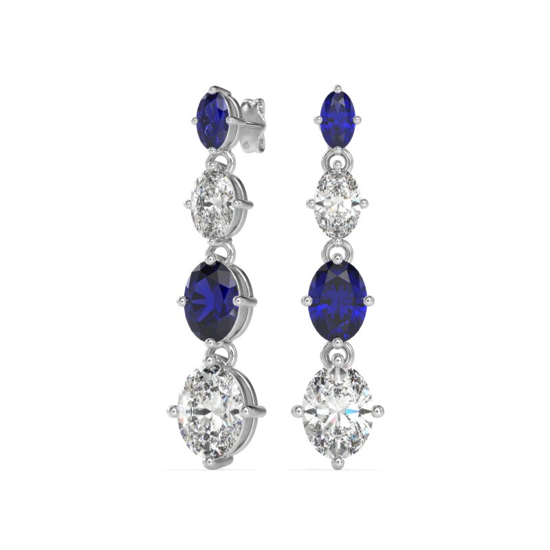 Graduating Oval Dangle Earrings