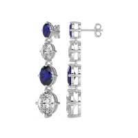 Graduating Oval Dangle Earrings