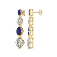 Graduating Oval Dangle Earrings