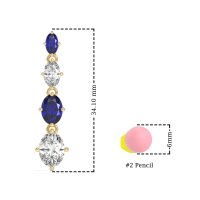 Graduating Oval Dangle Earrings