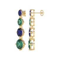 Graduating Oval Dangle Earrings