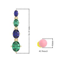 Graduating Oval Dangle Earrings