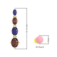 Graduating Oval Dangle Earrings