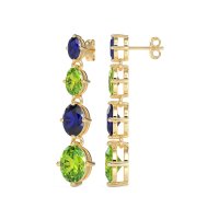 Graduating Oval Dangle Earrings