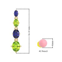 Graduating Oval Dangle Earrings