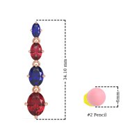 Graduating Oval Dangle Earrings