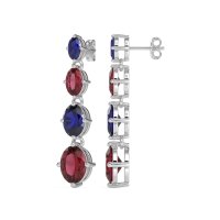 Graduating Oval Dangle Earrings