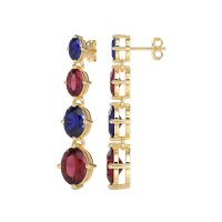 Graduating Oval Dangle Earrings