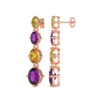 Graduating Oval Dangle Earrings