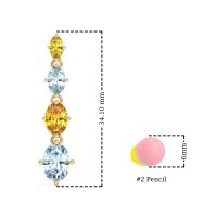 Graduating Oval Dangle Earrings