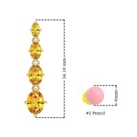 Graduating Oval Dangle Earrings