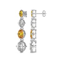 Graduating Oval Dangle Earrings