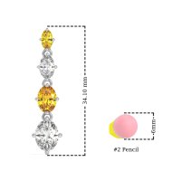 Graduating Oval Dangle Earrings