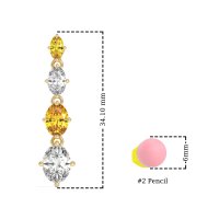 Graduating Oval Dangle Earrings