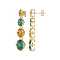 Graduating Oval Dangle Earrings