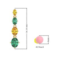 Graduating Oval Dangle Earrings